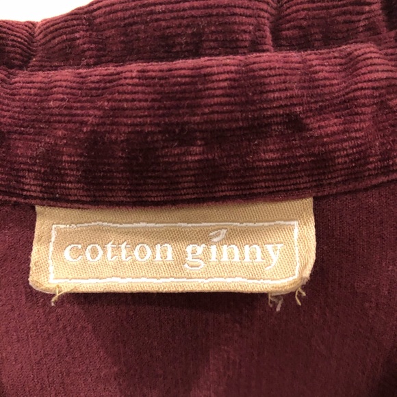 Burgundy corduroy button down XL - Picture 3 of 4